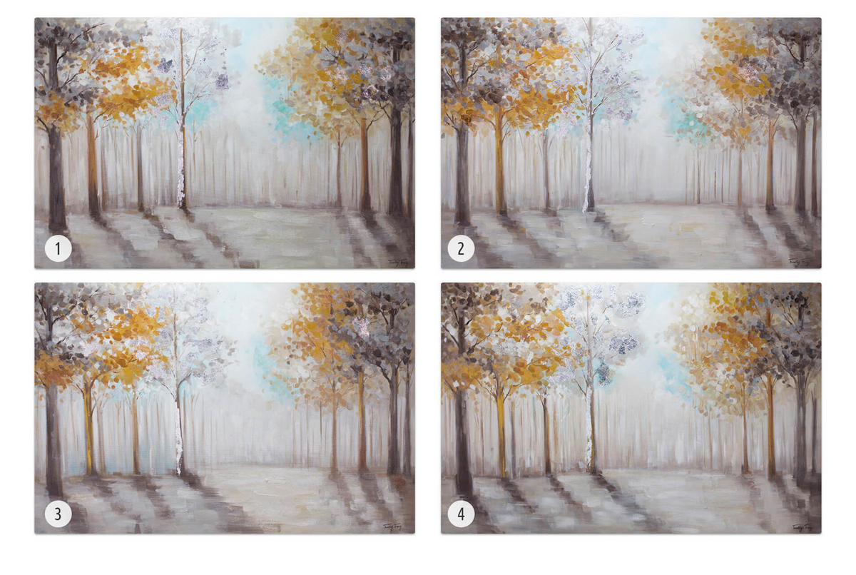 ACRYLBILD HANDGEMALT 120/80 cm - Braun/Grau, Holz/Textil (120/80cm) - KUNSTLOFT