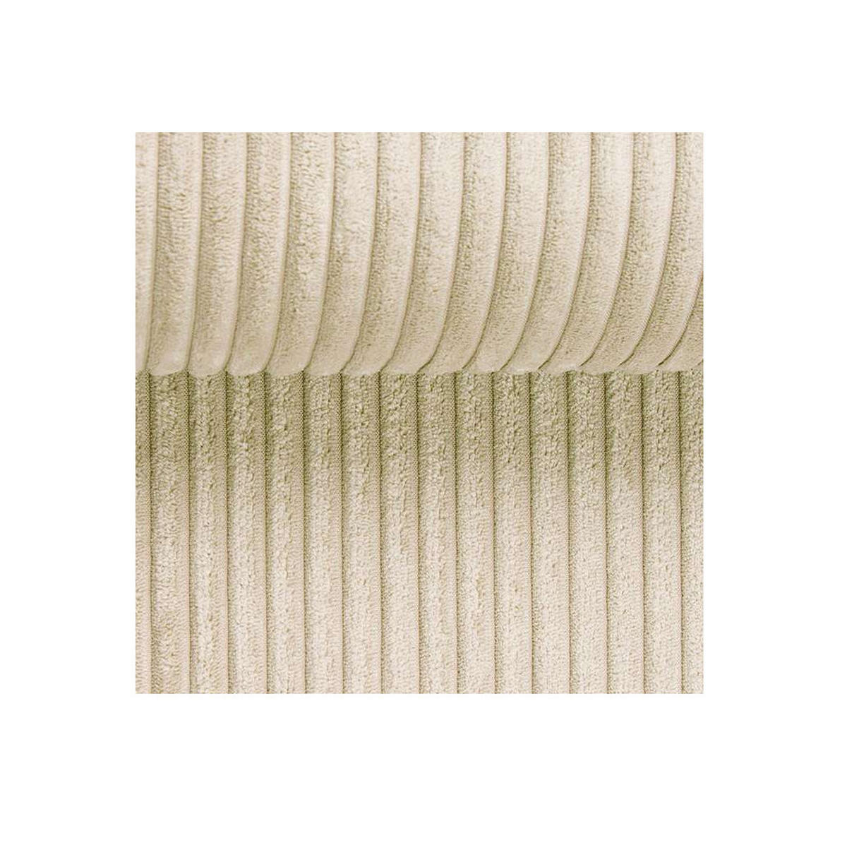 ECKSOFA Nova Beige Cord, Ottomane rechts - Beige/Schwarz, Holz/Kunststoff (262/176cm) - S-Style Möbel
