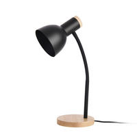 SCHREIBTISCHLAMPE Woodley - Schwarz, Metall (15/15/37cm) - lux.pro