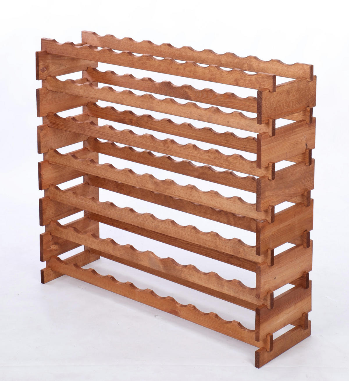 WEINREGAL VINOTECA FLEX PRO HxBxT 93x103x28cm 70 Flaschen auf 7 Ebene Braun geölt - Braun, Holz (103/93/28cm) - PROREGAL