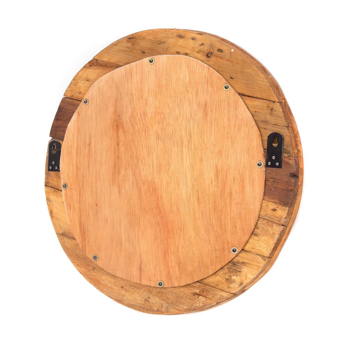WANDSPIEGEL RONDO 50 cm, Massivholz, rund naturfarben - Naturfarben, Holz (50/50/4cm) - CREEDWOOD