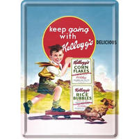 MINIBLECHSCHILD 10/14 cm Kellogg's Keep Going - Multicolor, Metall (10/14/0.1cm) - Nostalgic-Art