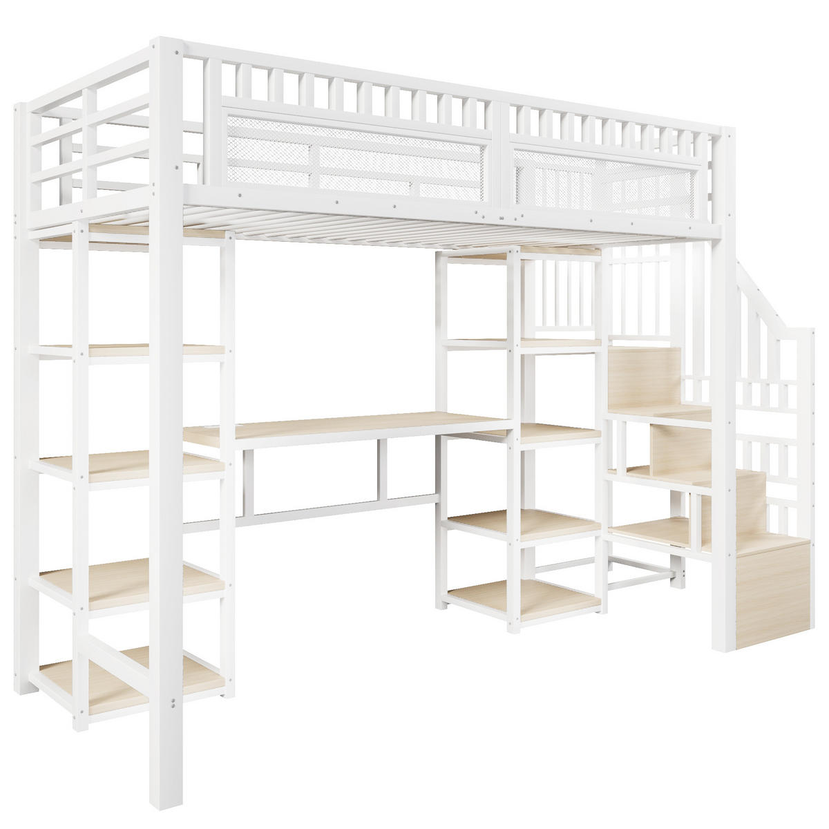 HOCHBETT Eisen 90/200 cm Weiß - Weiß, Metall - Raumix