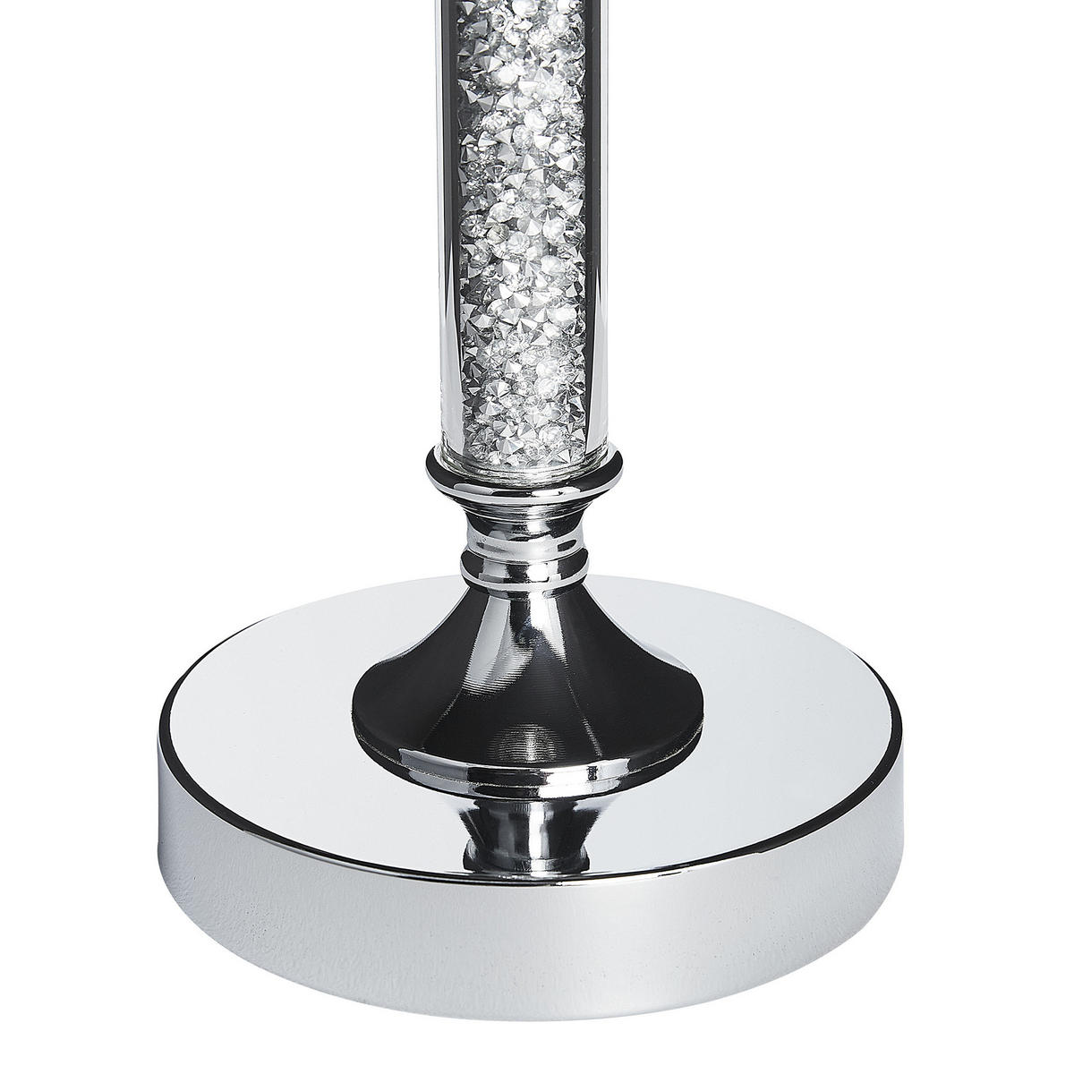 KERZENSTÄNDER Silber Abbeville - Silberfarben, Glas (13/48/13cm) - Beliani