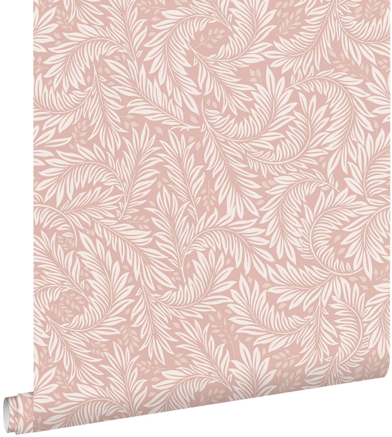TAPETE Blätter 50 x 900 cm - Pink, Papier (50/900cm) - ESTAhome