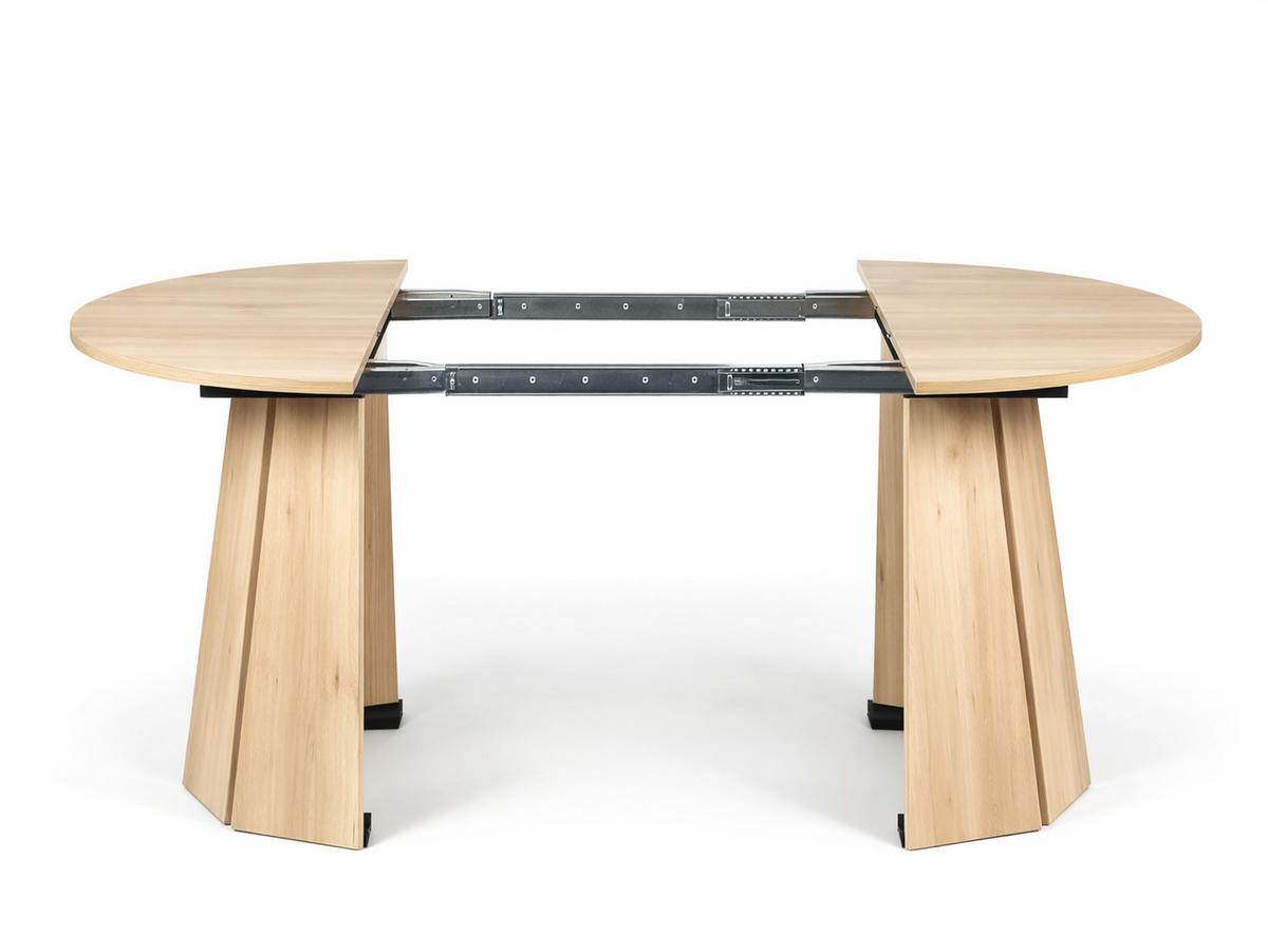 ESSTISCH Alice 180 x 100 x 76,8 cm Ovaler mit Ausziehfunktion, schwarz - Schwarz, Metall (100/180/75cm) - Margaret Hadas24