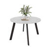 TISCH Schwarze Beine, MDF Tischplatte, Bellato Grau - Schwarz/Grau, Holzwerkstoff (100/100/76cm) - Idohome