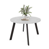 TISCH Schwarze Beine, MDF Tischplatte, Bellato Grau - Schwarz/Grau, Holzwerkstoff (100/100/76cm) - Idohome