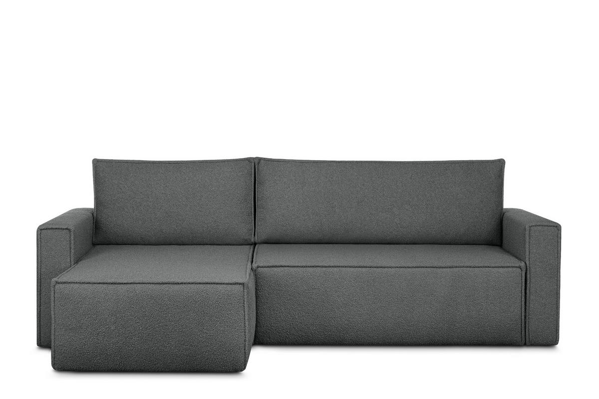 ECKSOFA-LINKS/RECHTS NAPI II mit Schlaffunktion, graphit - Graphitfarben, Textil (246/148cm) - KONSIMO®