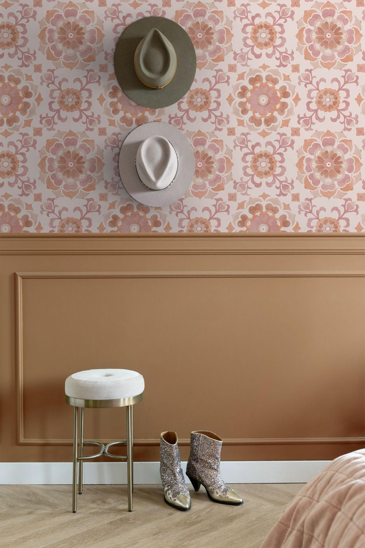 TAPETE Fliesenmuster 50 x 900 cm - Terracotta, Papier (50/900cm) - ESTAhome