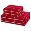 FROTTIERSET Sensual Skin Karo 4-teilig - Weiß, Textil (50/100cm) - Ross