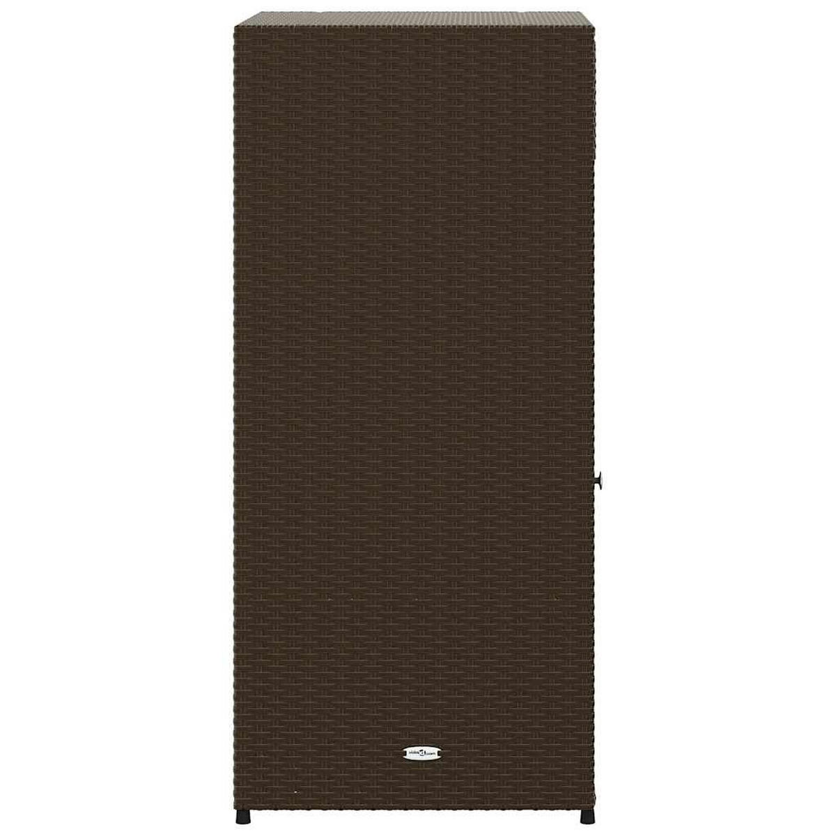 GARTENSCHRANK Braun 55/55/111 Cm Poly Rattan - Braun, Kunststoff (55/111/55cm) - vidaXL