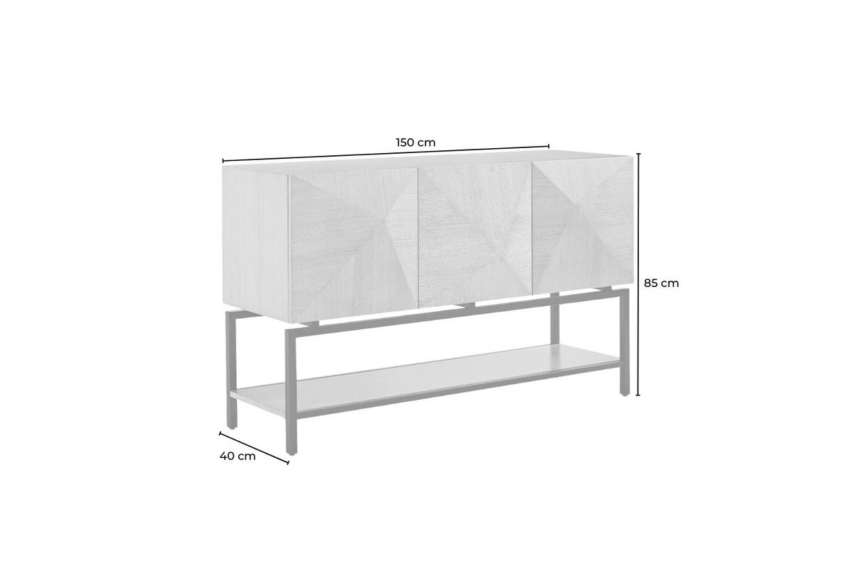 SIDEBOARD ANJO Braun Holz - Schwarz/Braun, Holz/Metall (150/85/40cm) - KAWOLA