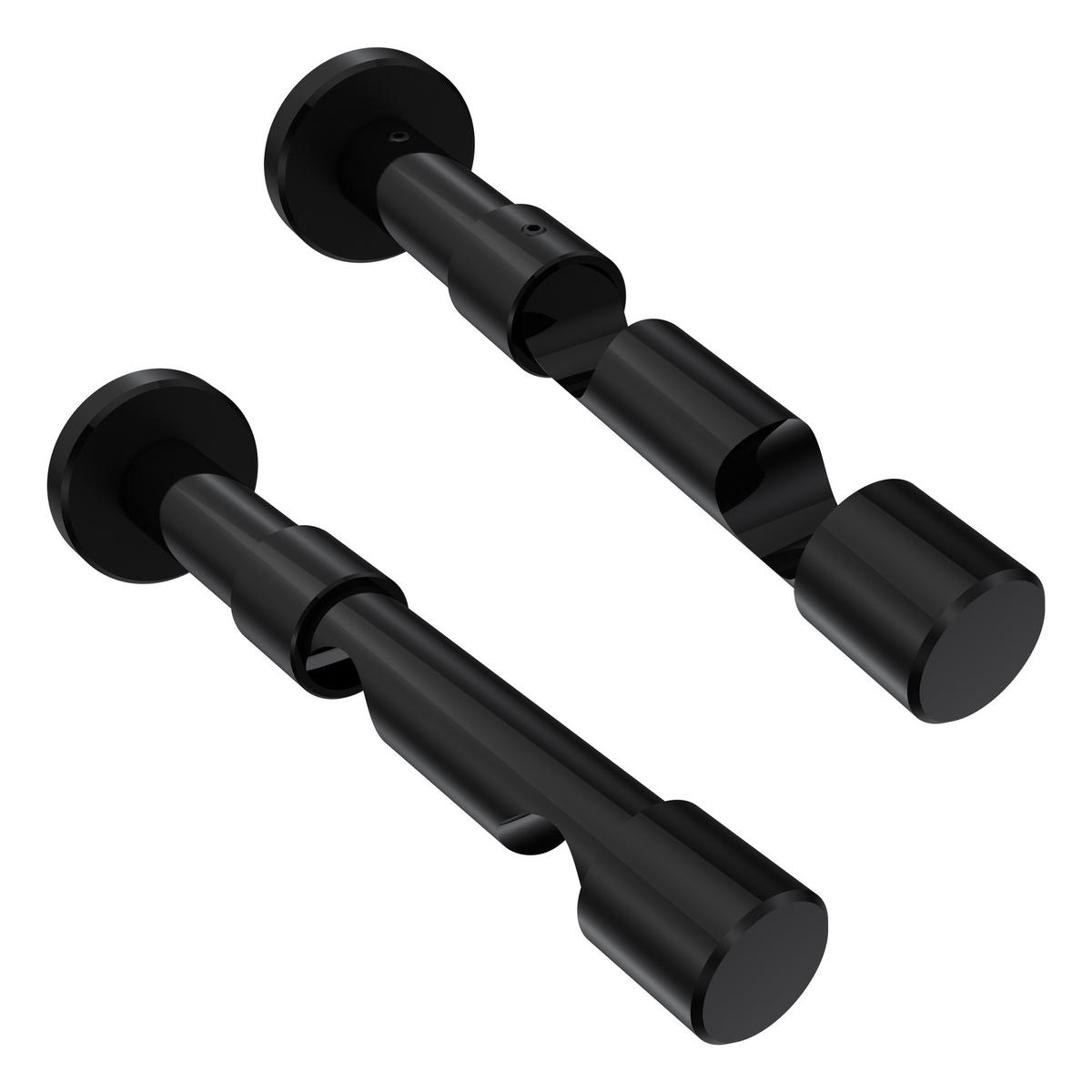 GARDINENSTANGE INNENLAUF Prestige Tanara 160 cm, 2-läufig, 20 mm Ø Chrom - Chromfarben/Schwarz, Metall (160cm) - INTERDECO