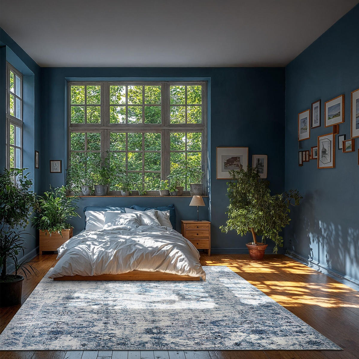 TEPPICH Vintage Design Amara,rutschfeste Unterseite,blau - Blau, Kunststoff (240/340cm) - tectake