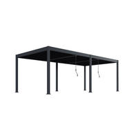 LAMELLENDACH-PERGOLA Oasis 3,6x7,2 m Anthrazit Aluminium - Grau, Kunststoff (80/175/120cm) - Green Spirit