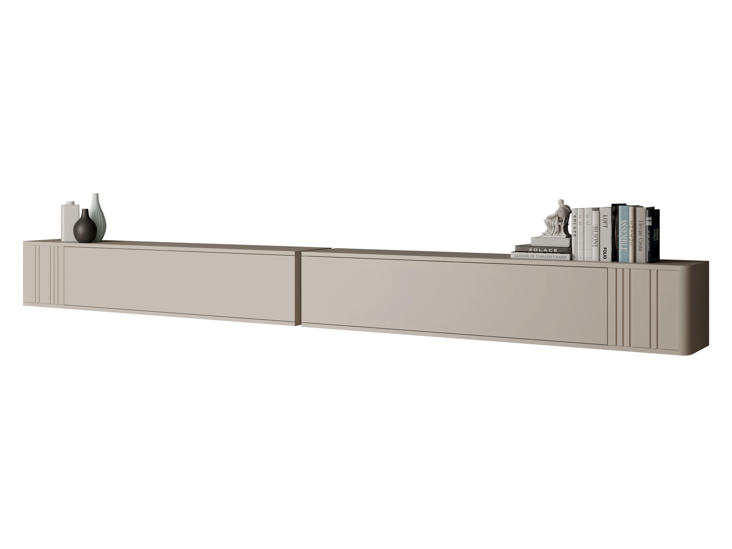 WOHNWAND Philippe V - Kaschmir, Holzwerkstoff (150/30/31cm) - MIRJAN24