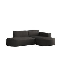 ECKSOFA Palma Xs In Scala - Anthrazit, Holzwerkstoff/Textil (236/165cm) - Fun Möbel