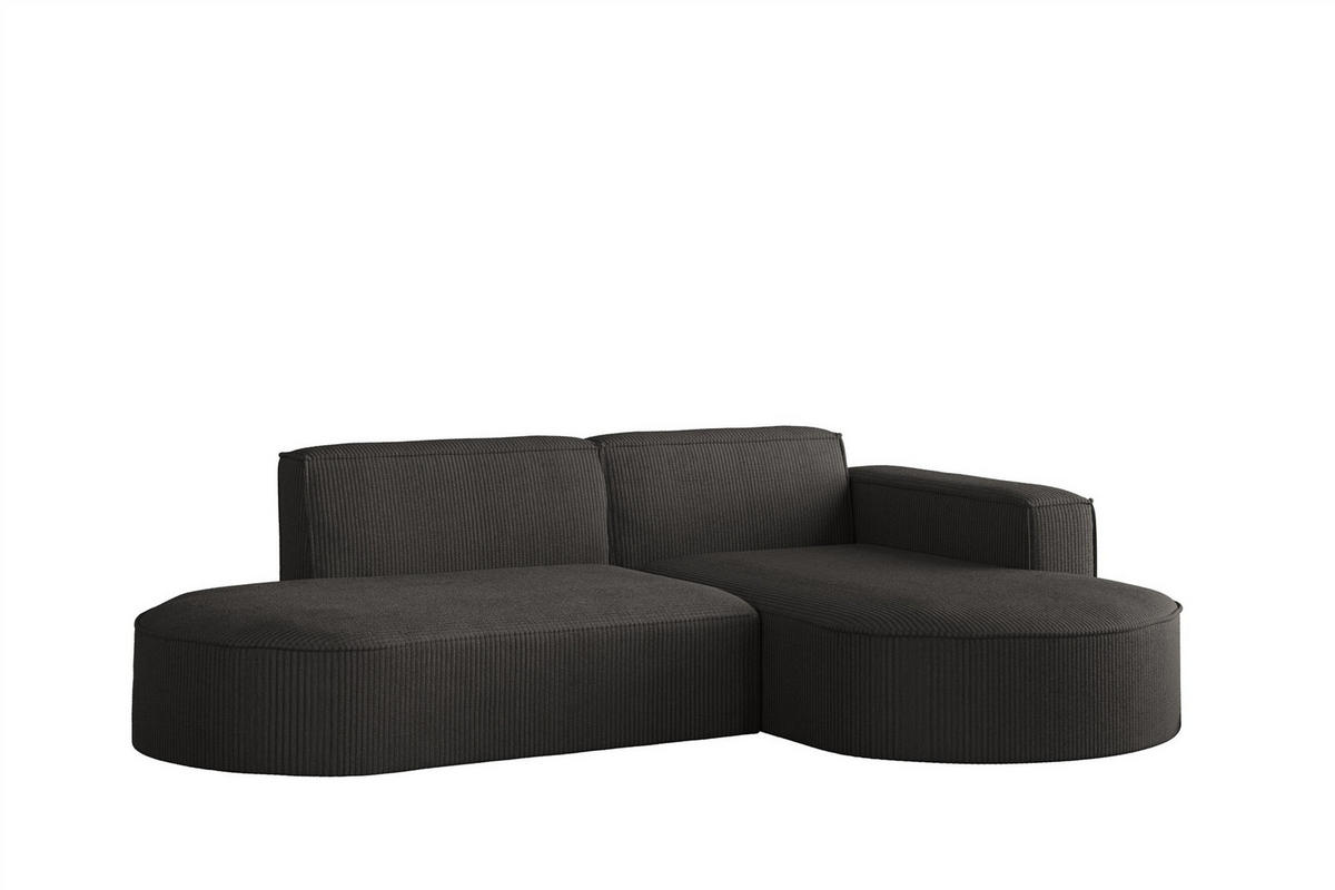 ECKSOFA Palma Xs In Scala - Anthrazit, Holzwerkstoff/Textil (236/165cm) - Fun Möbel