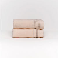 GÄSTETUCH Serene Bliss 2er set, 33x50cm, Baumwolle, Dunkelbeige - Champagner, Textil (33/50cm) - SOWL