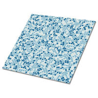 FLIESENAUFKLEBER 9 Stück 30x30 cm selbstklebend Keramikmosaik - Blau, Textil (30/1.6/30cm) - TULUP