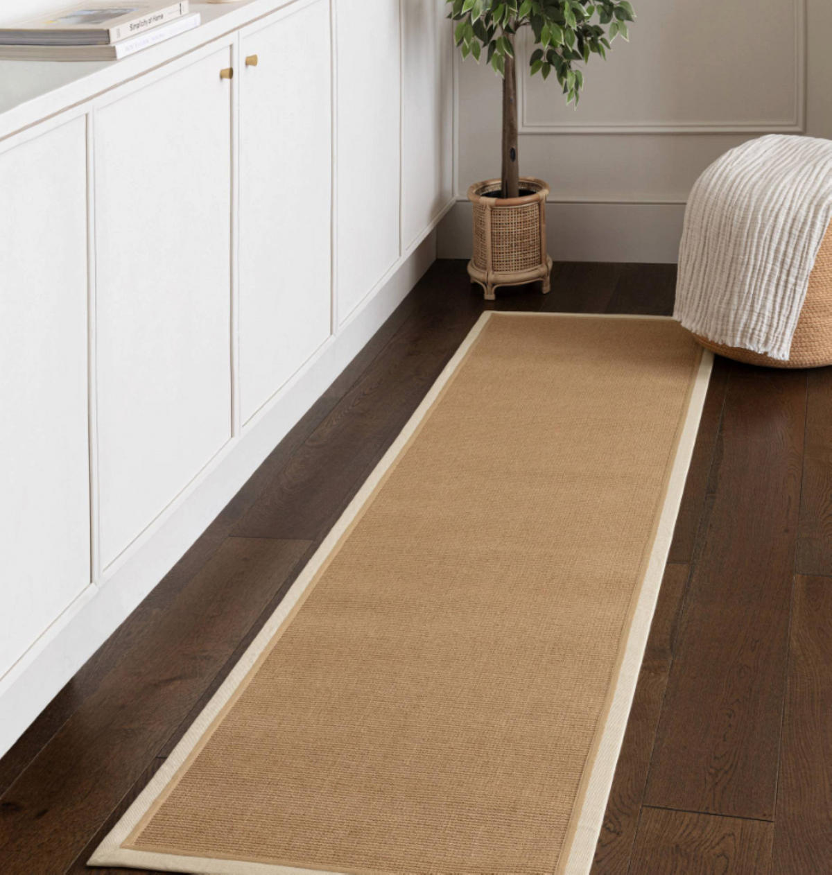 TEPPICH modern Wohn-/Schlafzimmer Naturfaser DORO Weiß 45x75 cm - Weiß, Naturmaterialien (45/75cm) - Novatrend