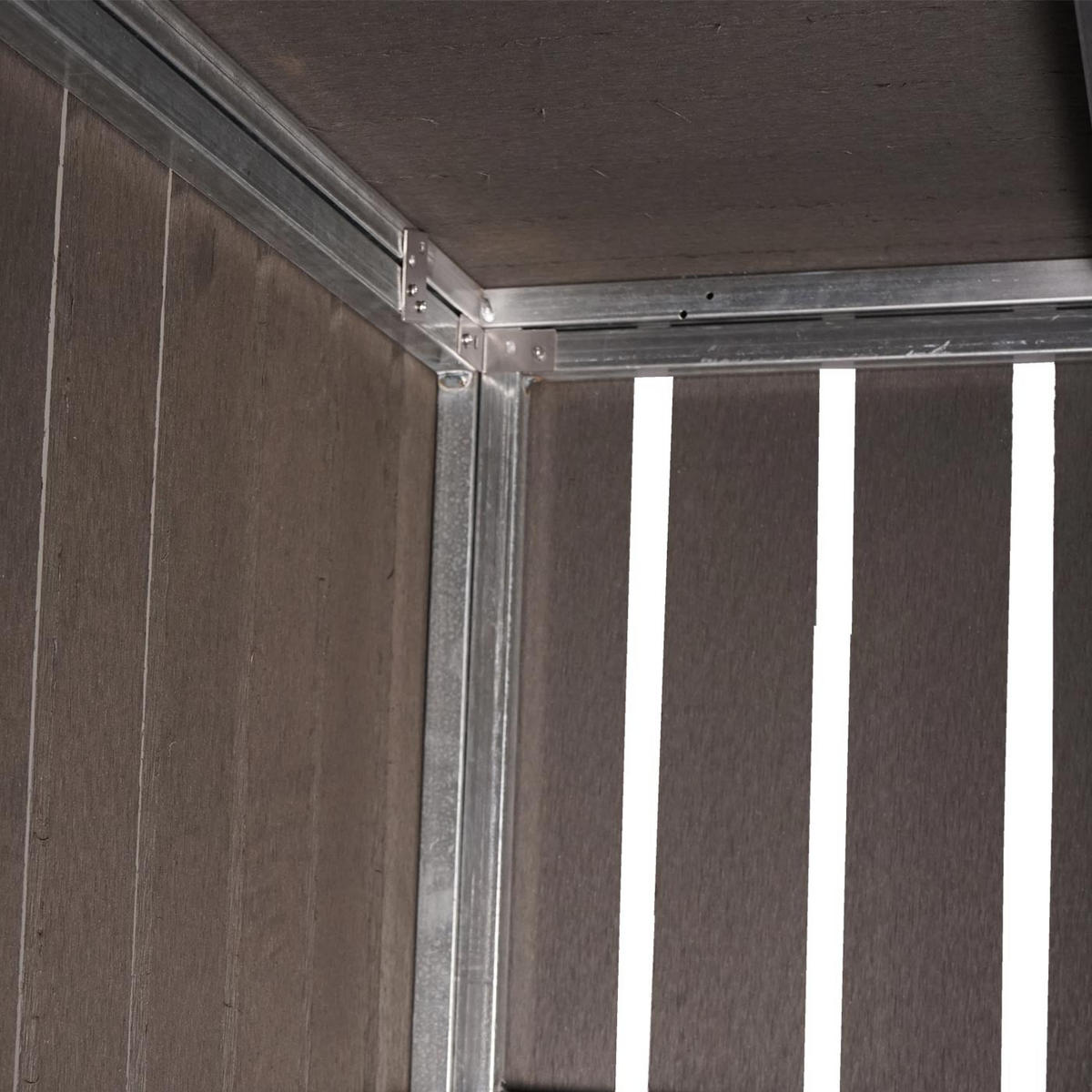MÜLLTONNENBOX XL 1er-/2er-WPC HxBxT 115x77x97cm Metall Holzoptik erweiterbar Anthrazit - Anthrazit, Metall (77/115/97cm) - PROREGAL