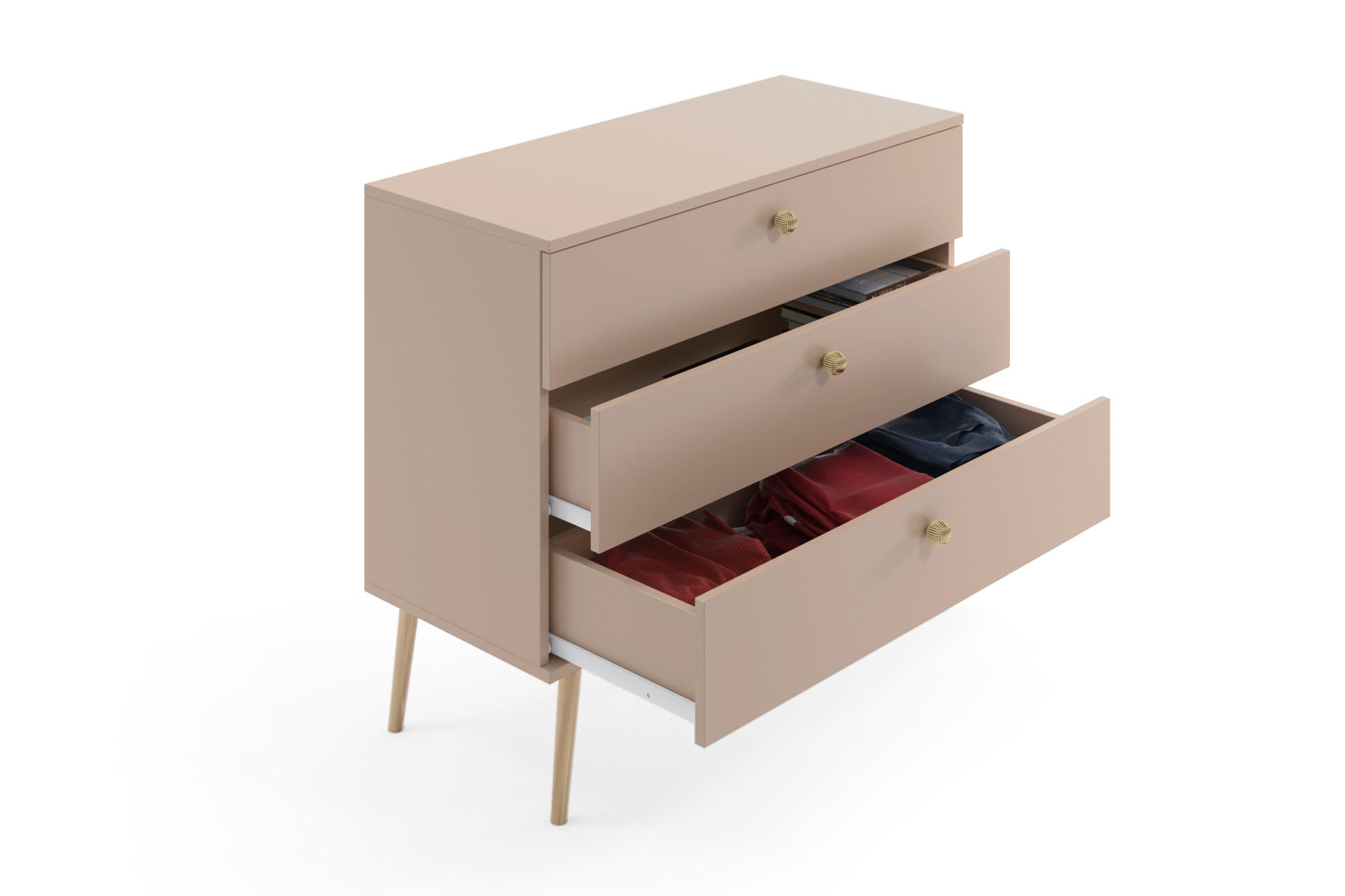 KOMMODE Schrank Kenure Macchiato - Cappuccino, Holzwerkstoff (41/85/100cm) - Fedve