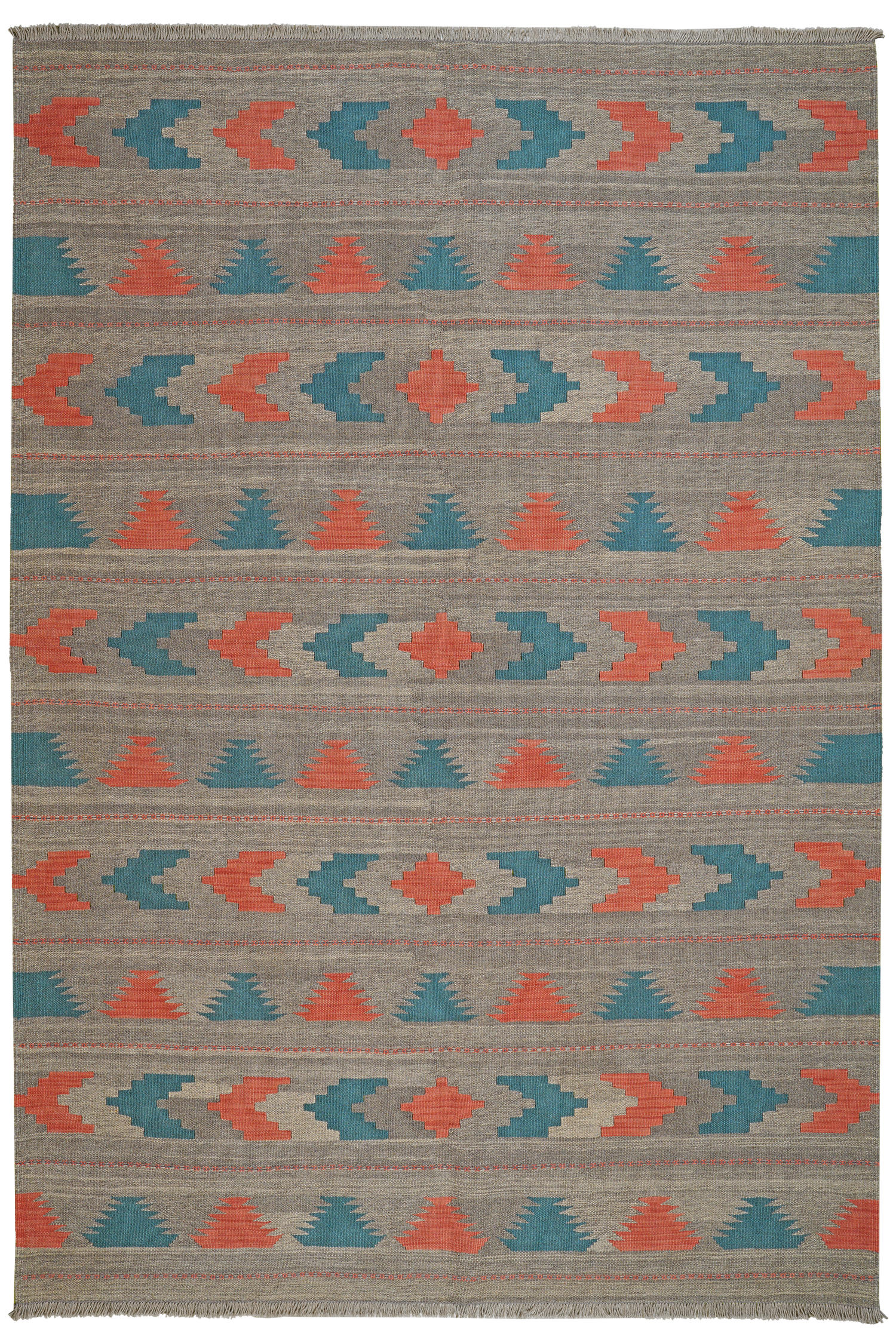 HANDWEBTEPPICH Kelim Gashgai Beige 249/170 cm Schurwolle - Beige, Textil (170/249cm) - Looma