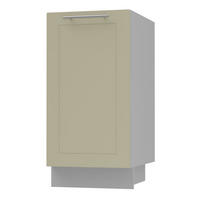 KÜCHENUNTERSCHRANK Kvantum D1D/40 Vanille Matt / Grau Matt 40 / 50 / 82cm - Creme/Grau, Holz/Holzwerkstoff (40/82/50cm) - Feldmann-Wohnen