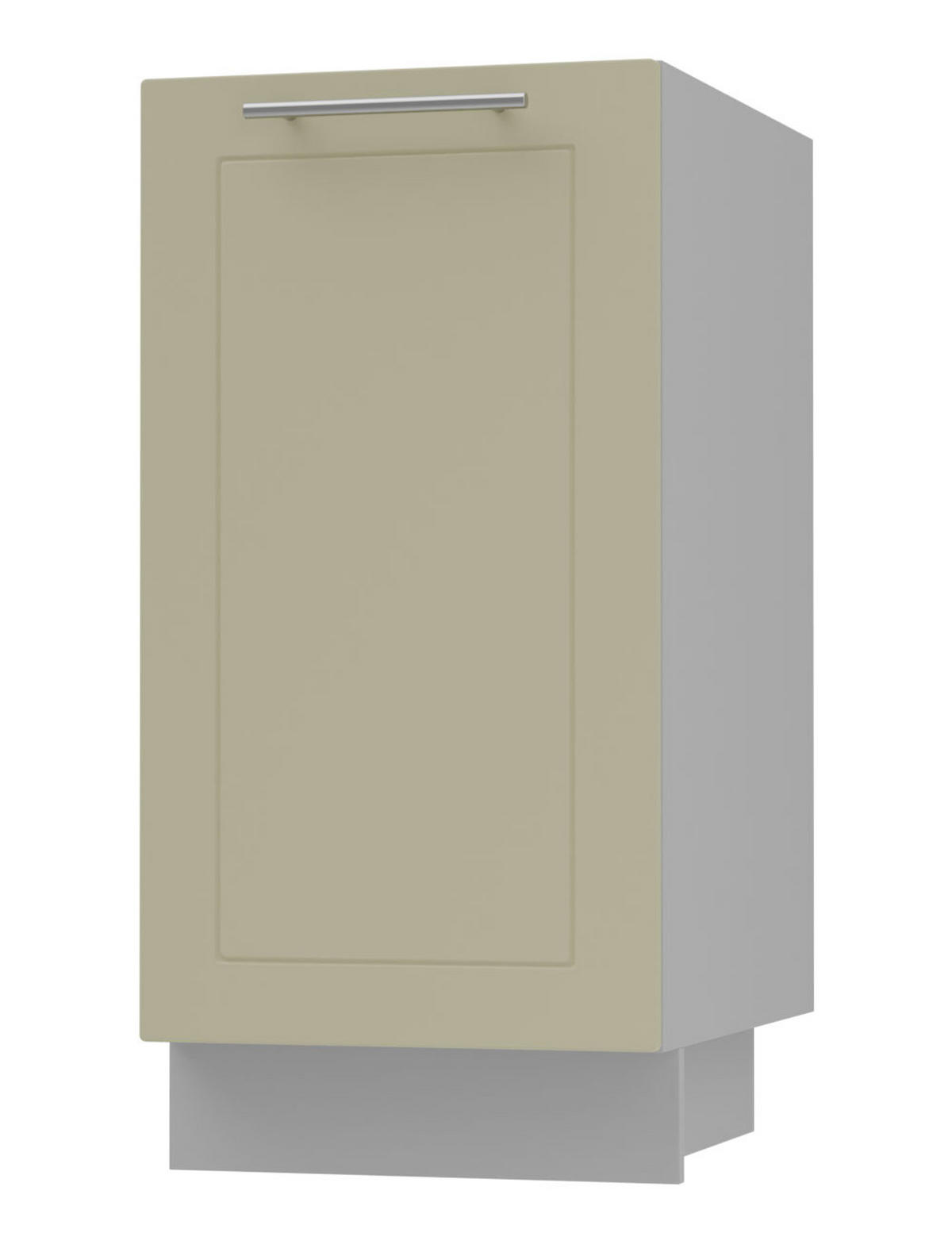 KÜCHENUNTERSCHRANK Kvantum D1D/40 Vanille Matt / Grau Matt 40 / 50 / 82cm - Creme/Grau, Holz/Holzwerkstoff (40/82/50cm) - Feldmann-Wohnen