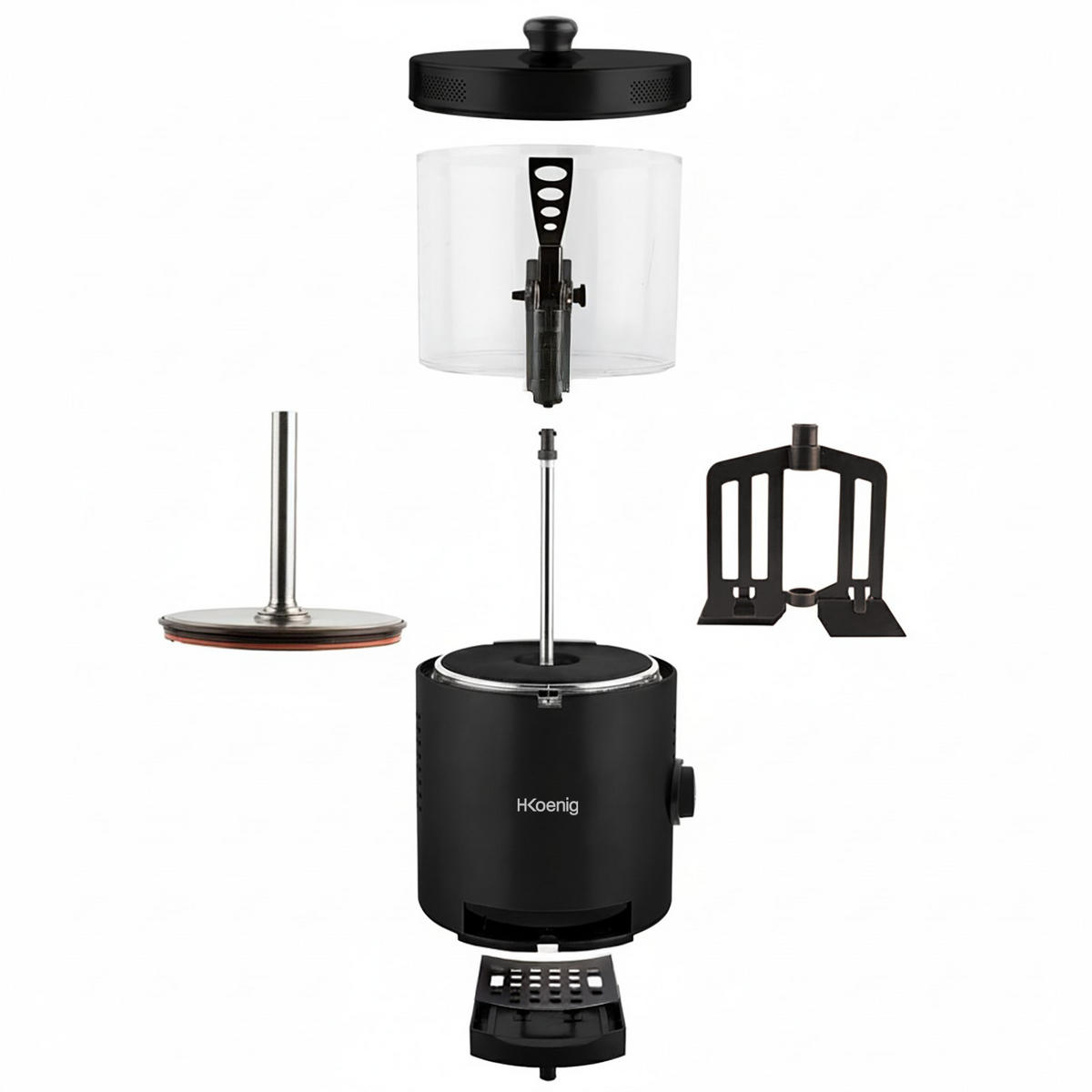 SCHOKOLADEN-SPENDER SHK802, Schwarz, 3L - Schwarz, Metall (21/41/26cm) - HKoenig