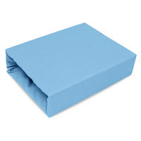 SPANNBETTLAKEN 160/200 cm, Jersey Elastisch 100 % Baumwolle Hellblau - Hellblau, Textil (160/200cm) - Best For Home