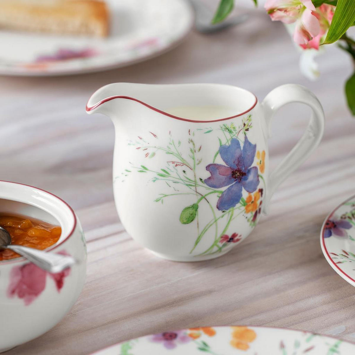 MILCH- UND ZUCKER-SET Mariefleur Basic bunt 2er Set - Multicolor, Keramik (1/2cm) - Villeroy & Boch
