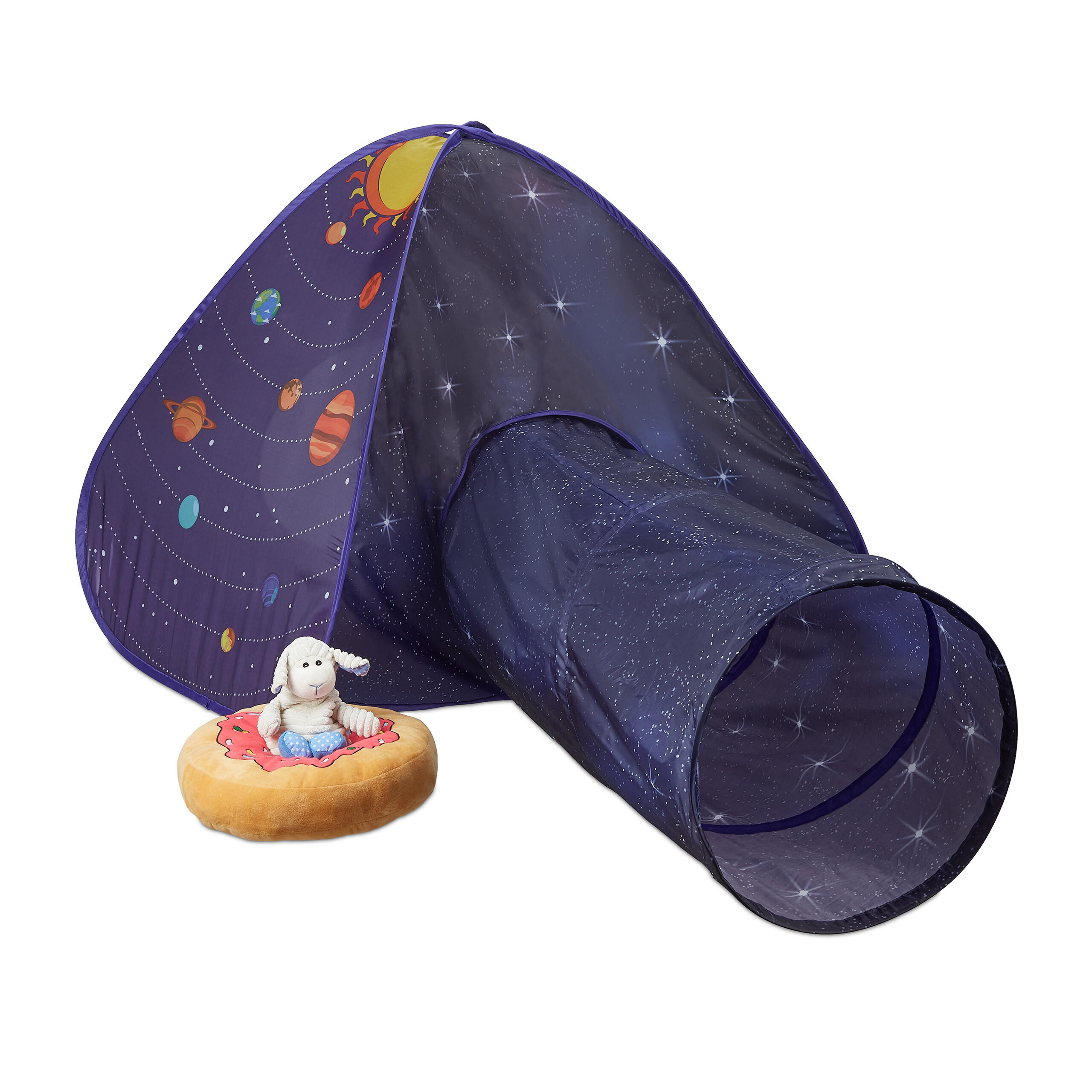 Relaxdays Spielzelt Mehrfarbig 170x90x100 cm