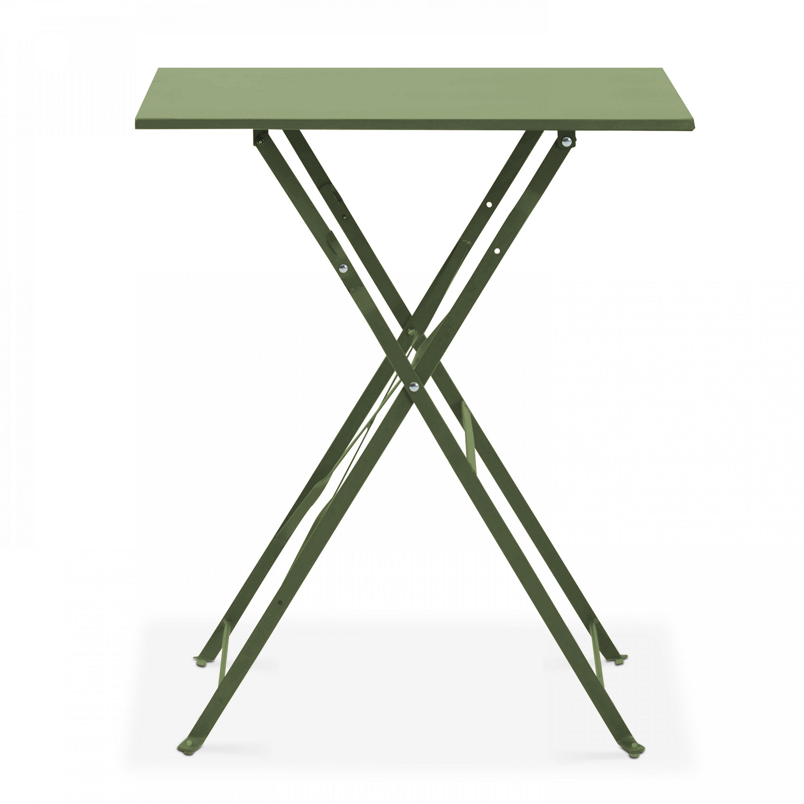 GARTENTISCH , klappbar, Kaktusgrünen - Dunkelgrün, Metall (60/60/71cm) - Oviala