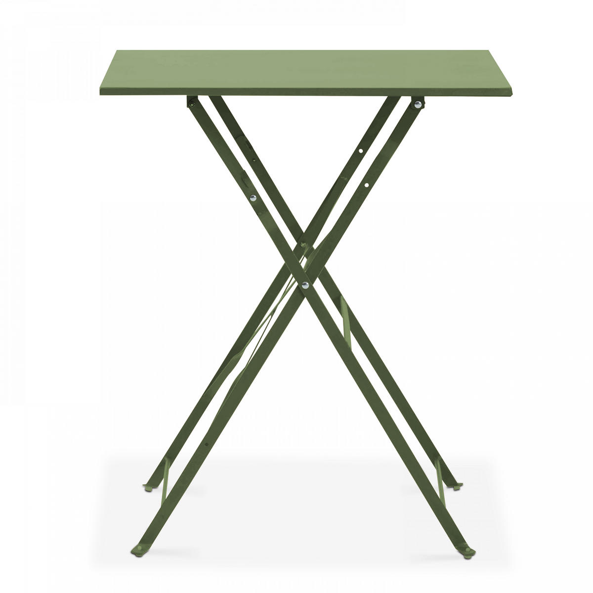 GARTENTISCH , klappbar, Kaktusgrünen - Dunkelgrün, Metall (60/60/71cm) - Oviala
