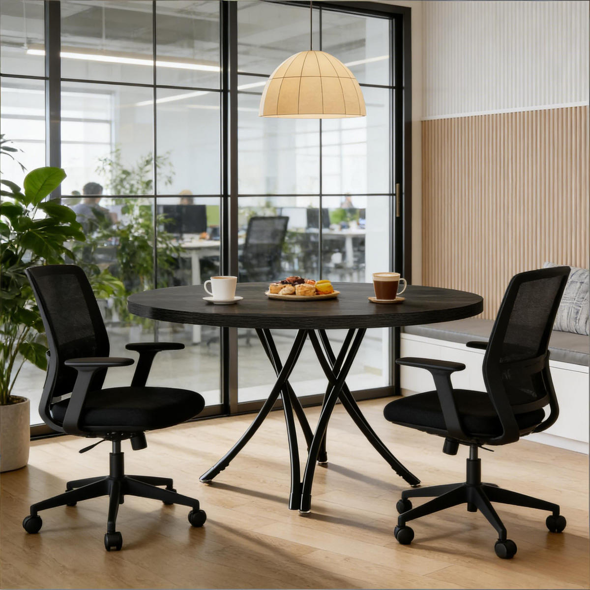ESSTISCH Schwarz 120/120/75 cm - Schwarz, Holz (120/120/75cm) - PANGIVO