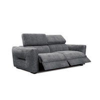SOFA CALVERA 3-Sitzer mit 2 Relaxfunktionen, graphitfarben - Graphitfarben, Holzwerkstoff/Textil (204/79/106cm) - Courtois Laville