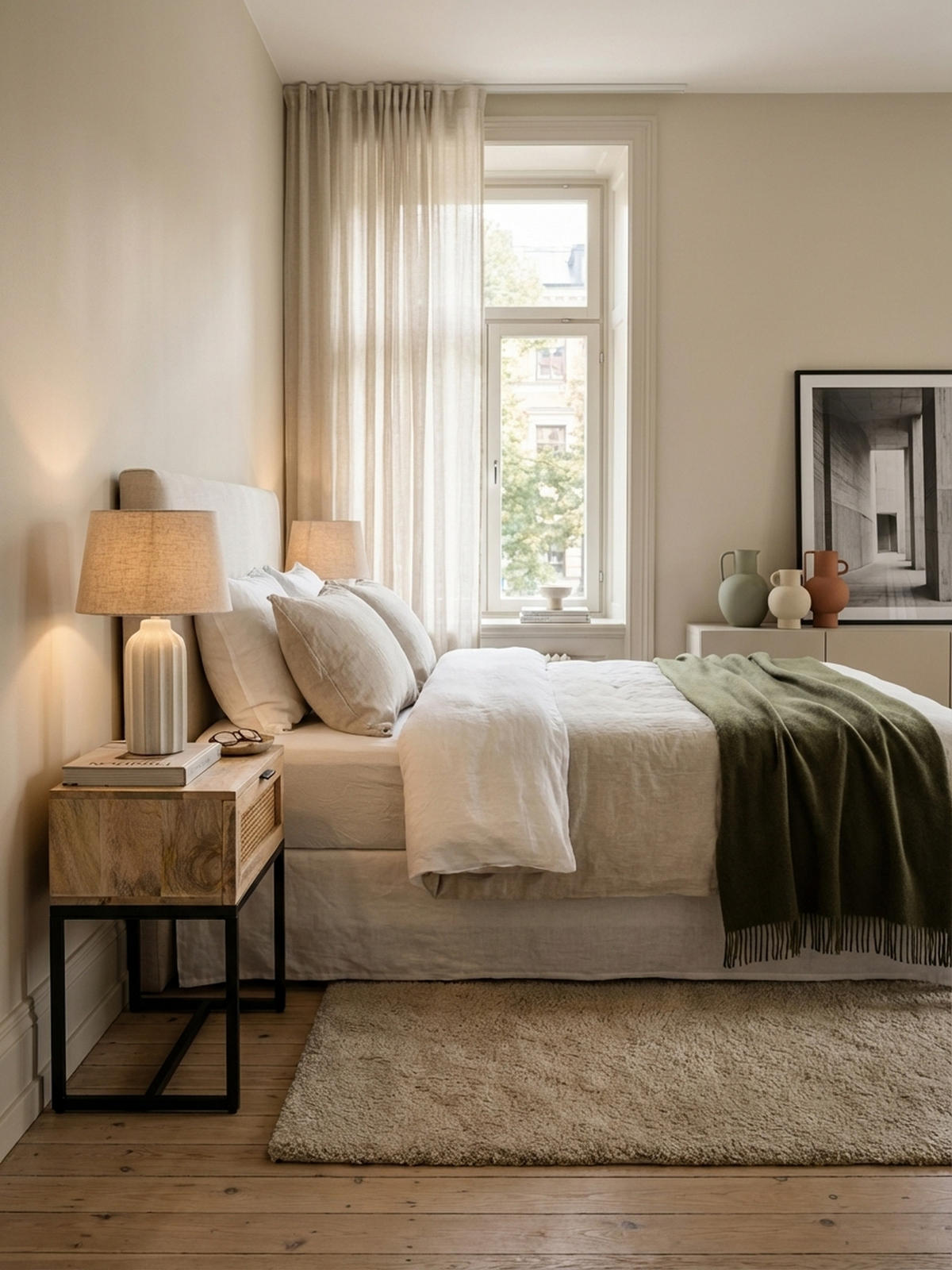 NACHTTISCH – Mango Massivholz/Rattan, 50x60x30 cm, 1 Schublade, Wiener Geflecht - Schwarz/Braun, Holz/Metall (50/60/30cm) - KADIMA DESIGN