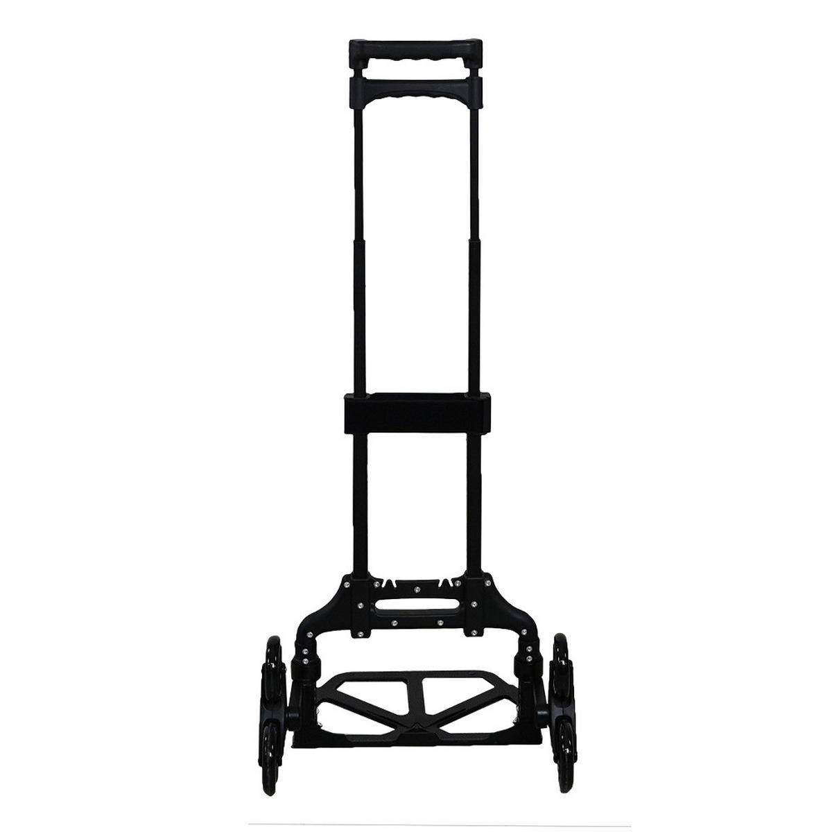 TREPPENSTEIGER Sackkarre Elephant klappbar 110x45x48cm Traglast 70kg AluminiumrahmenTRR Fachgummiräder Schwarz - Schwarz, Metall (48/45/110cm) - PROREGAL