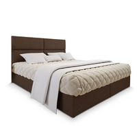 BOXBETT LONIS 140x200 cm mit Matratze und Topper - Braun - Braun, Holz (140/200cm) - MASSENO