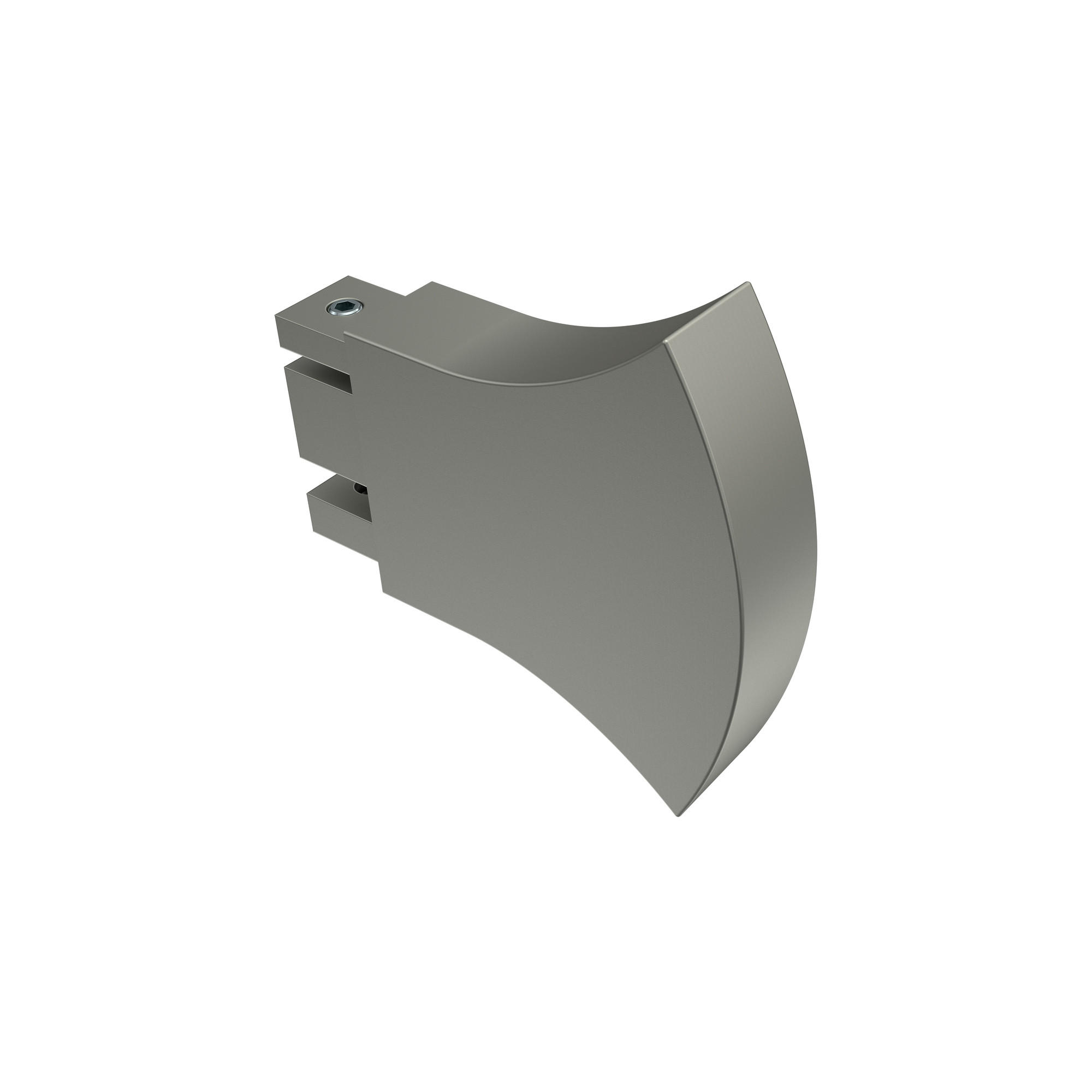 ENDSTÜCKE FÜR GARDINENSTANGEN 14x35 mm, Conex Edelstahl-Optik, Packung 2 Stück - Edelstahlfarben, Metall (6.2/6/6cm) - INTERDECO