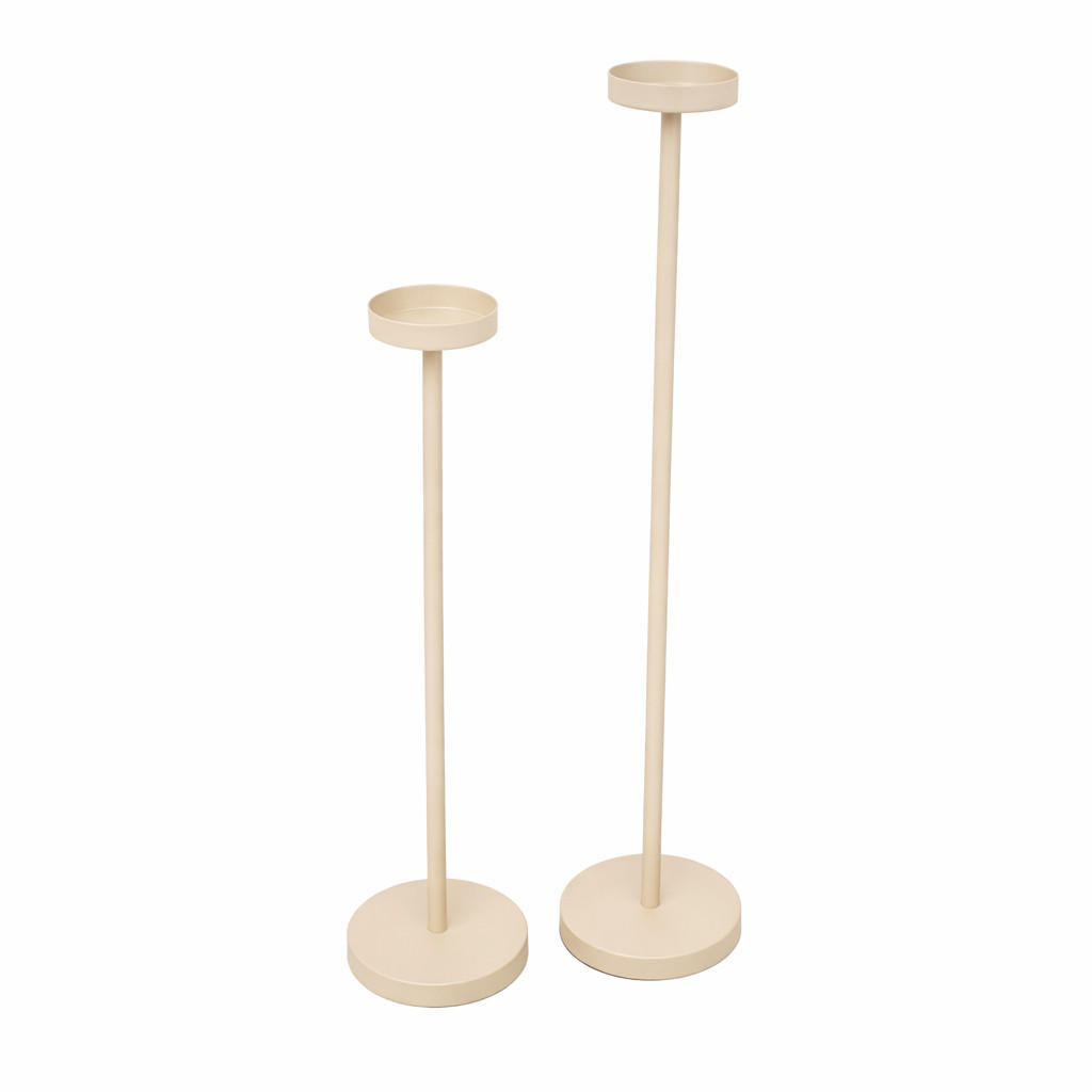 KERZENHALTER Eve Beige - Beige, Metall (20/100/20cm) - LOFT42