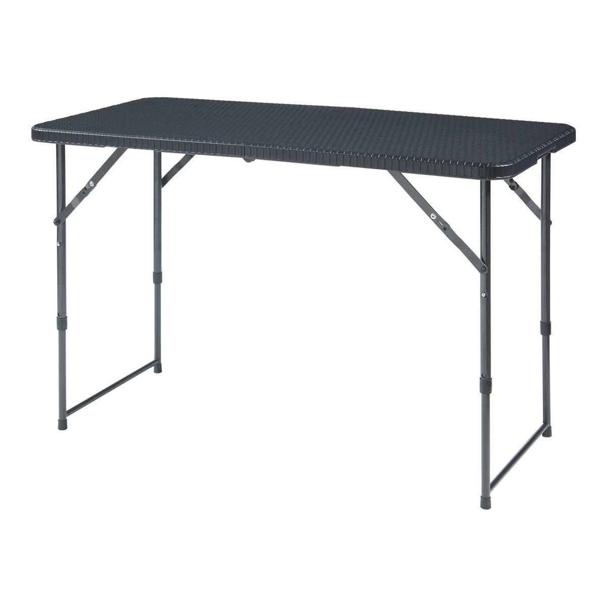KLAPPTISCH Adelfia - Anthrazit, Kunststoff/Metall (120/60/90cm) - [en.casa]