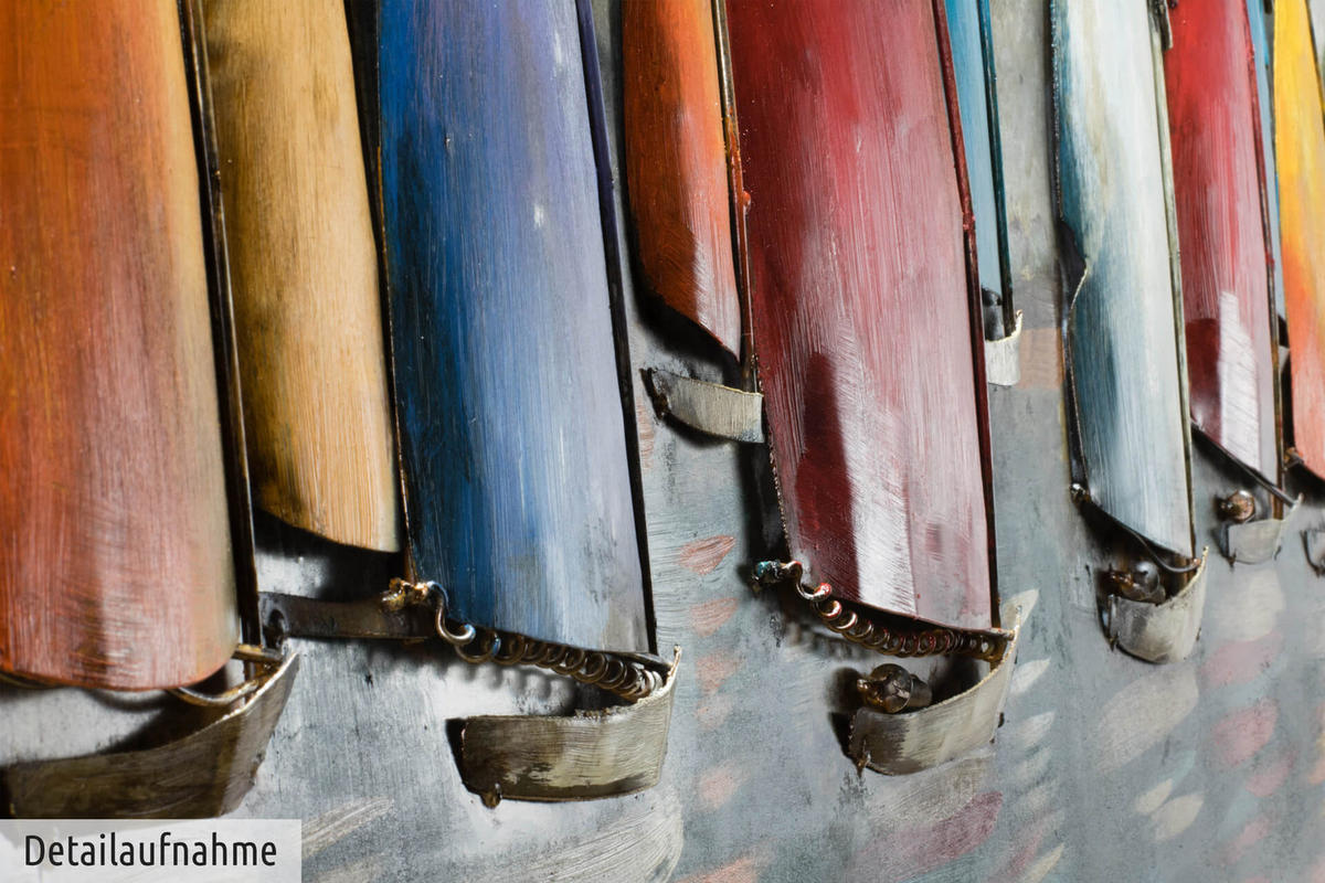 METALLBILD Bunt 144/44 cm - Multicolor, Metall (7.6/44cm) - KUNSTLOFT