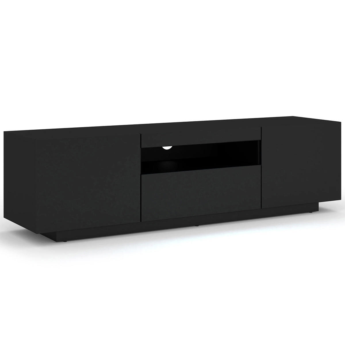 TV OMARICA Aurus Črna - črna, leseni material (150/36/37cm) - Petits-meubles