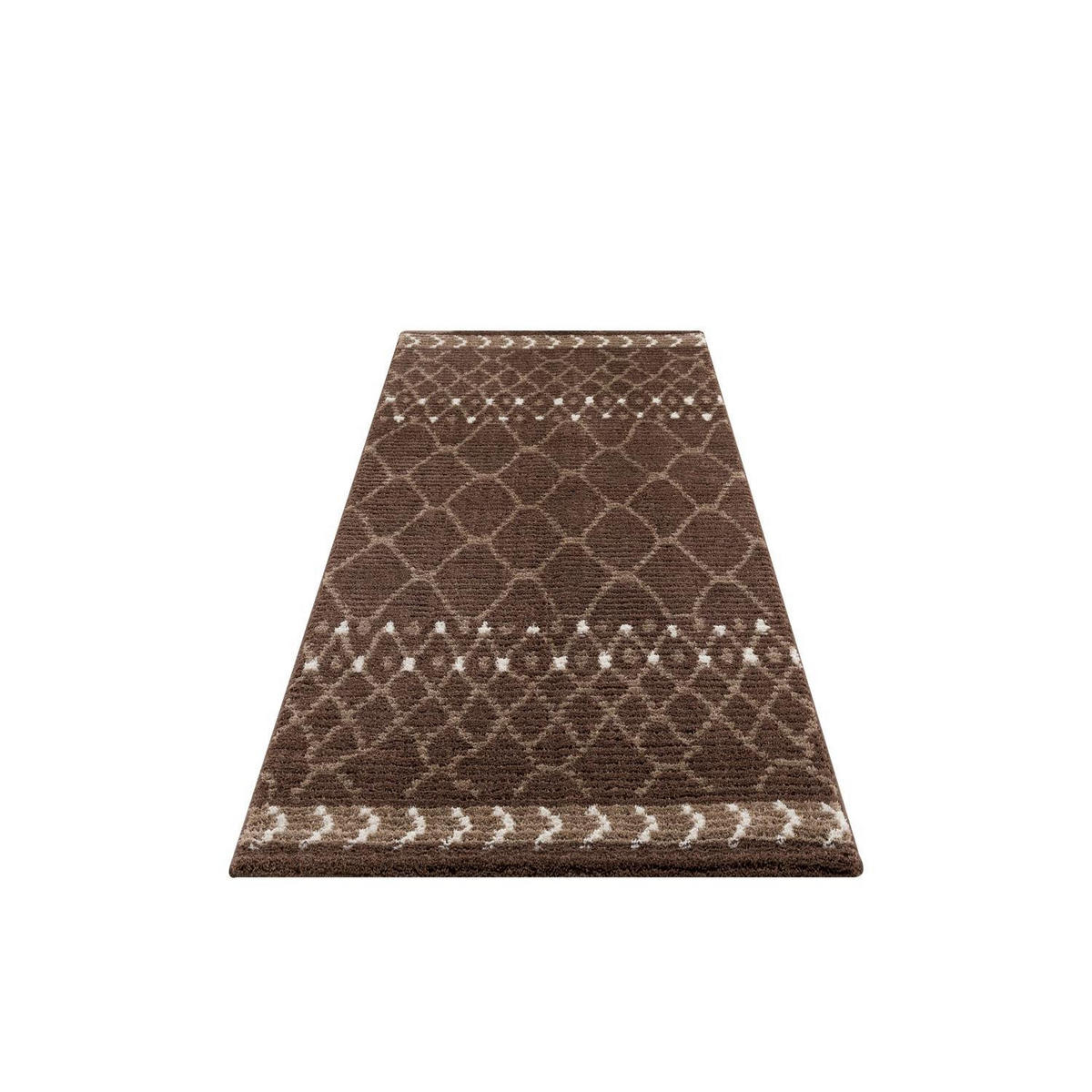 KURZFLOR-TEPPICH April 2312 Braun 80x300 cm - Braun, Textil (80/300cm) - carpet city