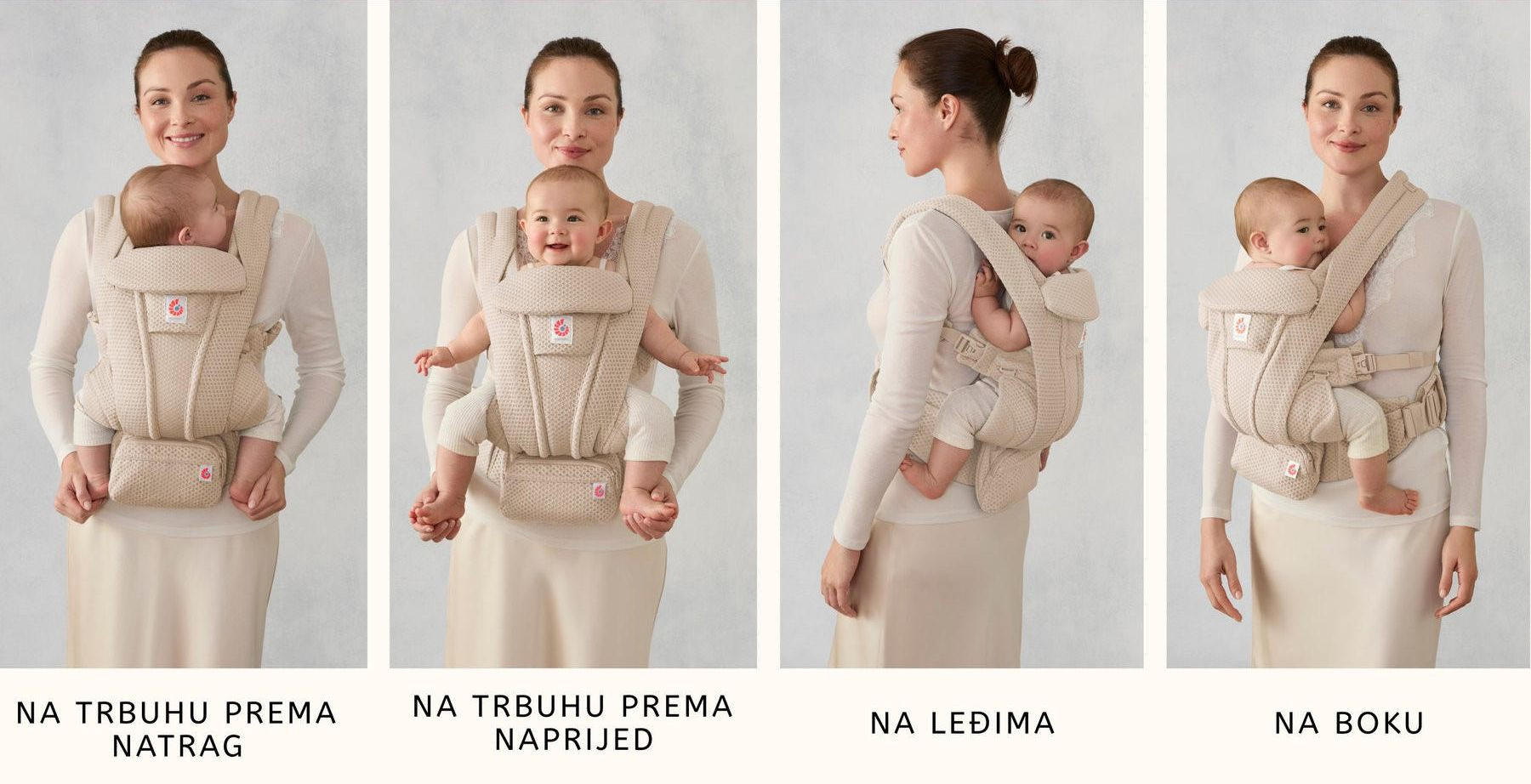 na trbuhu prema natrag, na trbuhu prema naprijed, na leđima, na boku