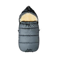 KINDERWAGENFUSSSACK Sheep mit Lammfelleinlage, anthracite - Grau, Textil/Fell (45/100cm) - Kaiserbaby